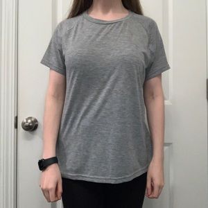 Gray Short Sleeve Athletic Shirt